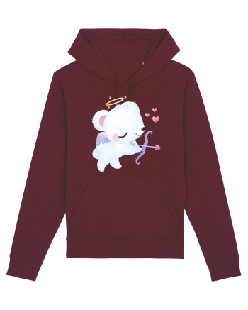 Valentine Polar Bear Cupid Burgundy