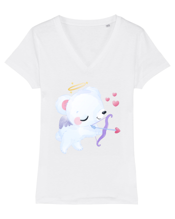 Valentine Polar Bear Cupid White