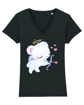 Valentine Polar Bear Cupid Black