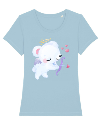 Valentine Polar Bear Cupid Sky Blue