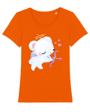 Valentine Polar Bear Cupid Bright Orange