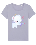 Valentine Polar Bear Cupid Tricou mânecă scurtă guler larg fitted Damă Expresser