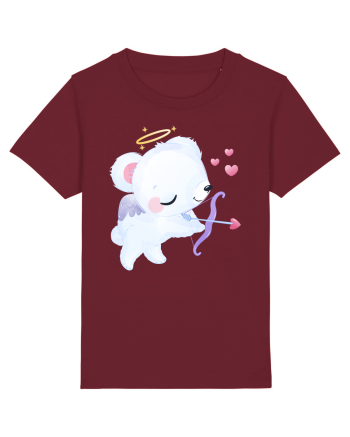 Valentine Polar Bear Cupid Burgundy