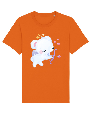 Valentine Polar Bear Cupid Bright Orange