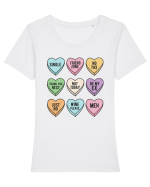Valentine's Moods Tricou mânecă scurtă guler larg fitted Damă Expresser