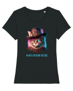Wanted for being too cool Tricou mânecă scurtă guler larg fitted Damă Expresser