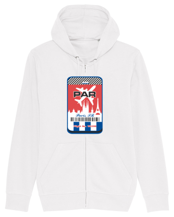 PARIS Airport tag White