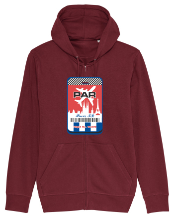 PARIS Airport tag Burgundy