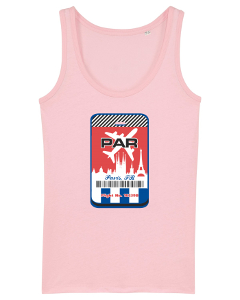 PARIS Airport tag Cotton Pink