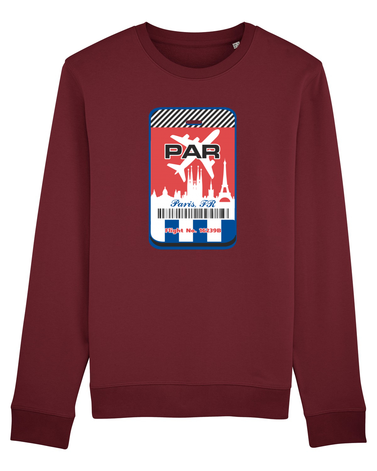Bluză mânecă lungă Unisex Rise Burgundy