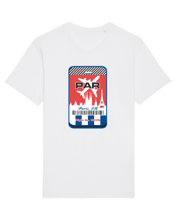 PARIS Airport tag White