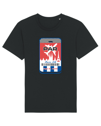 PARIS Airport tag Black