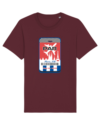 PARIS Airport tag Burgundy