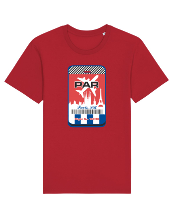 PARIS Airport tag Red