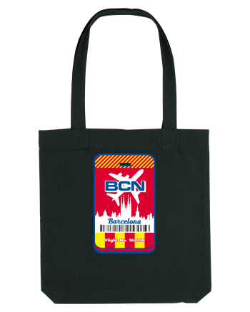 Barcelona airport tag Black