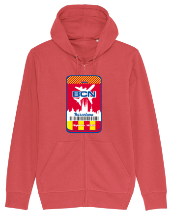 Barcelona airport tag Carmine Red