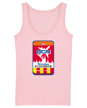 Barcelona airport tag Cotton Pink