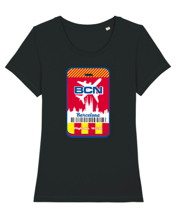 Barcelona airport tag Black