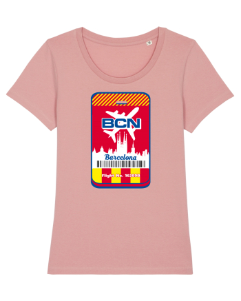 Barcelona airport tag Canyon Pink