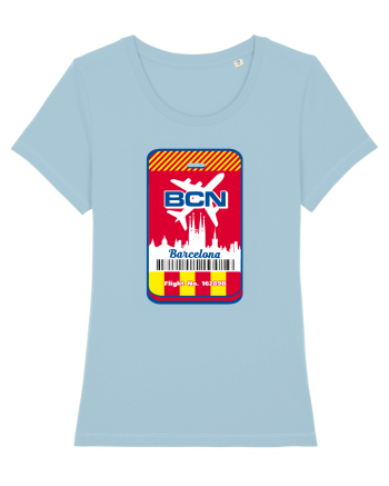 Barcelona airport tag Sky Blue