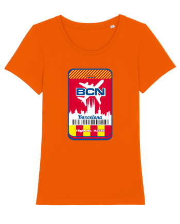 Barcelona airport tag Bright Orange