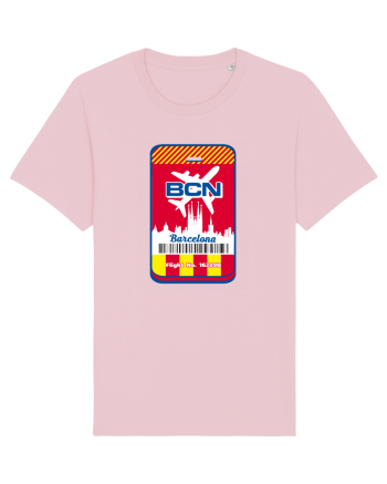 Barcelona airport tag Cotton Pink