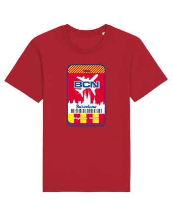 Barcelona airport tag Red