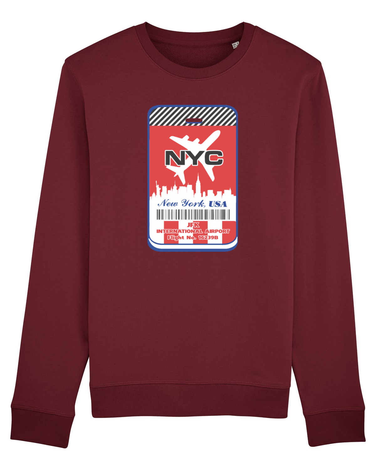 Bluză mânecă lungă Unisex Rise Burgundy