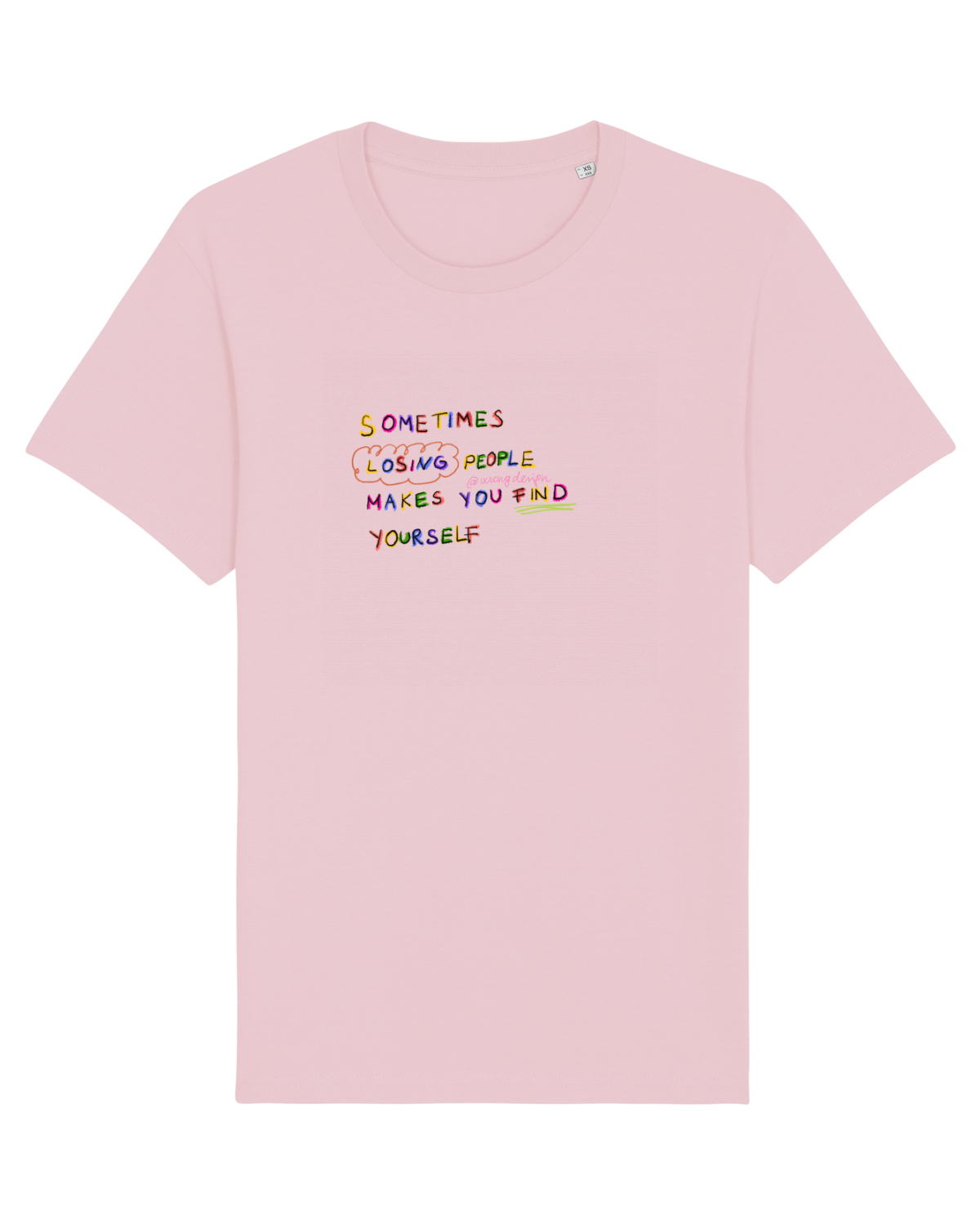Tricou mânecă scurtă Unisex Rocker Cotton Pink