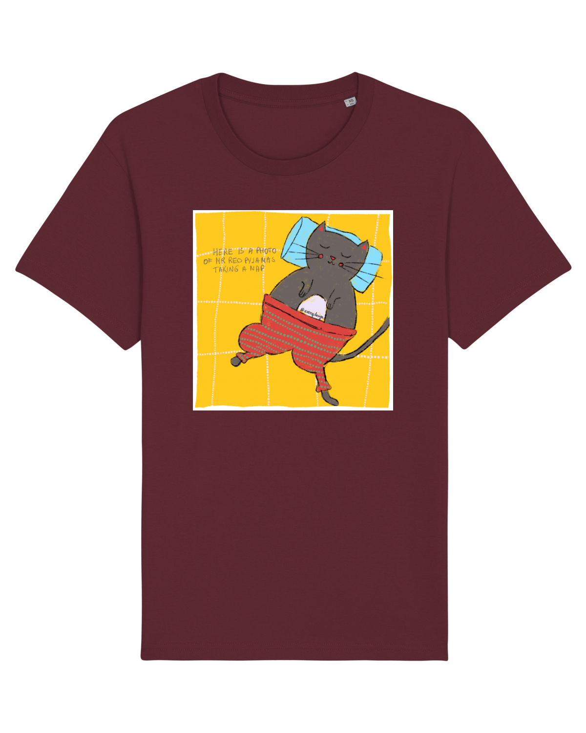 Tricou mânecă scurtă Unisex Rocker Burgundy