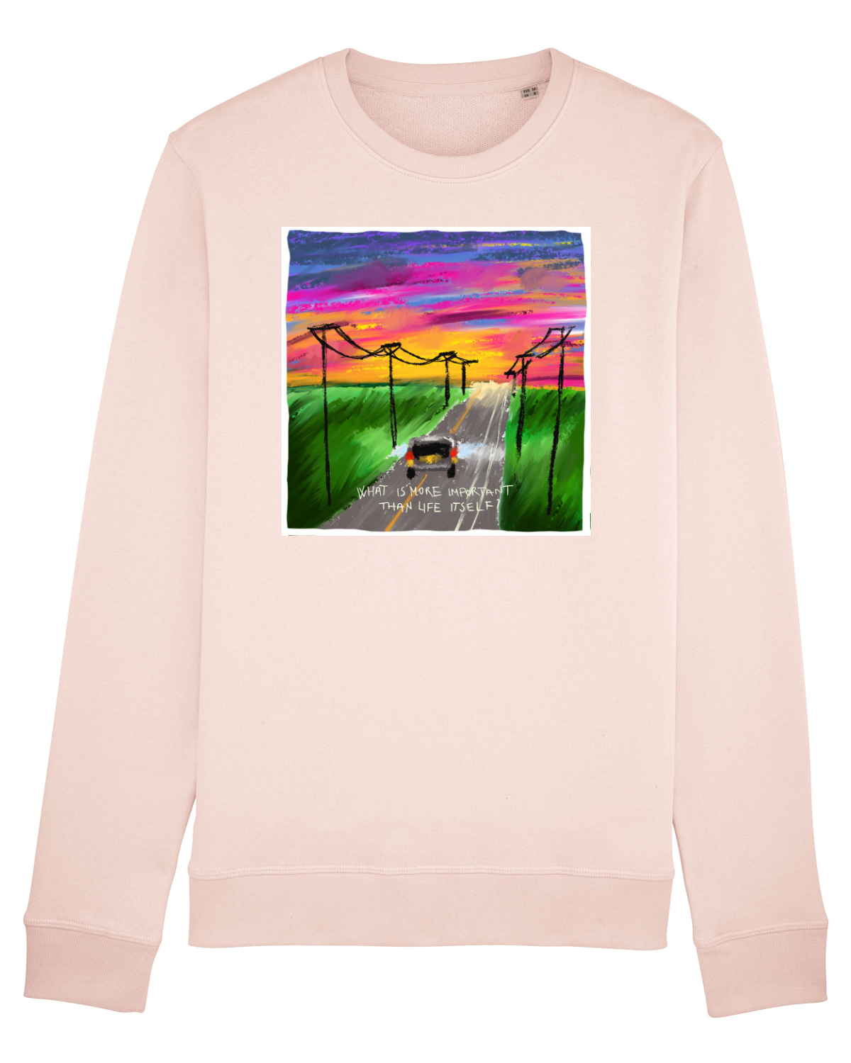 Bluză mânecă lungă Unisex Rise Candy Pink