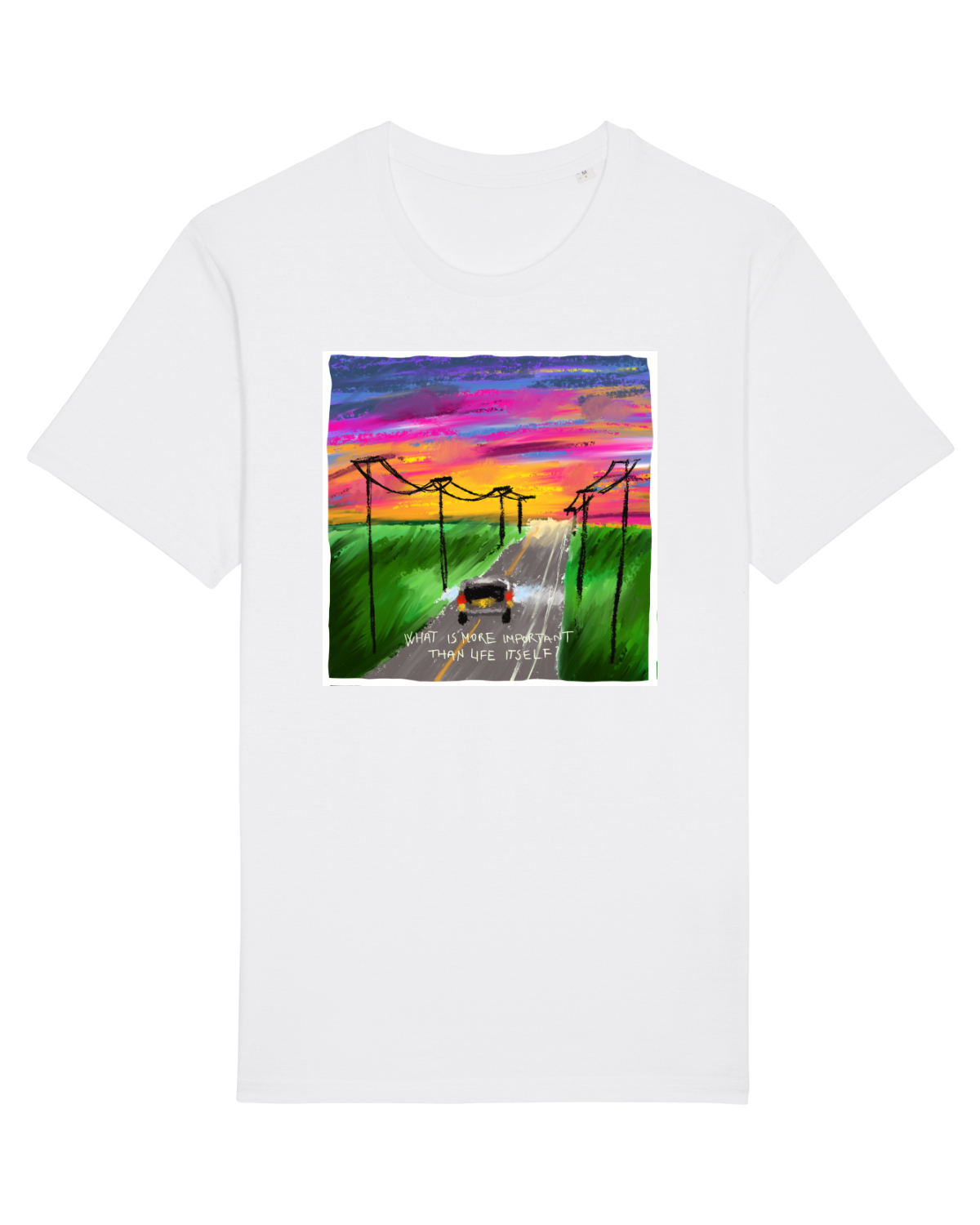 Tricou mânecă scurtă Unisex Rocker White