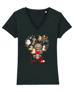 Love mode ON Tricou mânecă scurtă guler V Damă Evoker