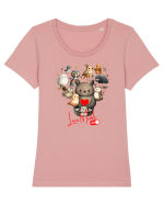 Love mode ON Tricou mânecă scurtă guler larg fitted Damă Expresser
