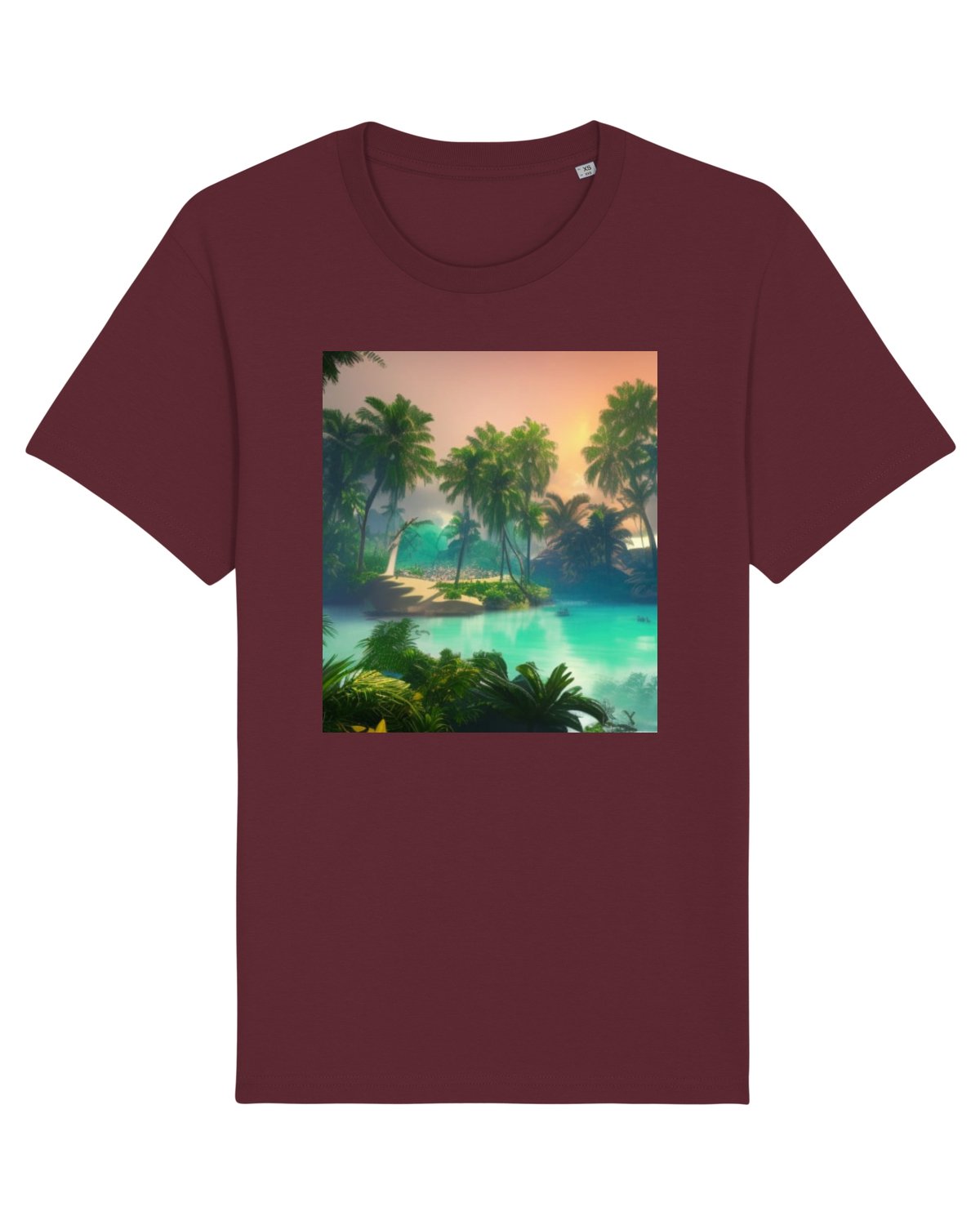 Tricou mânecă scurtă Unisex Rocker Burgundy