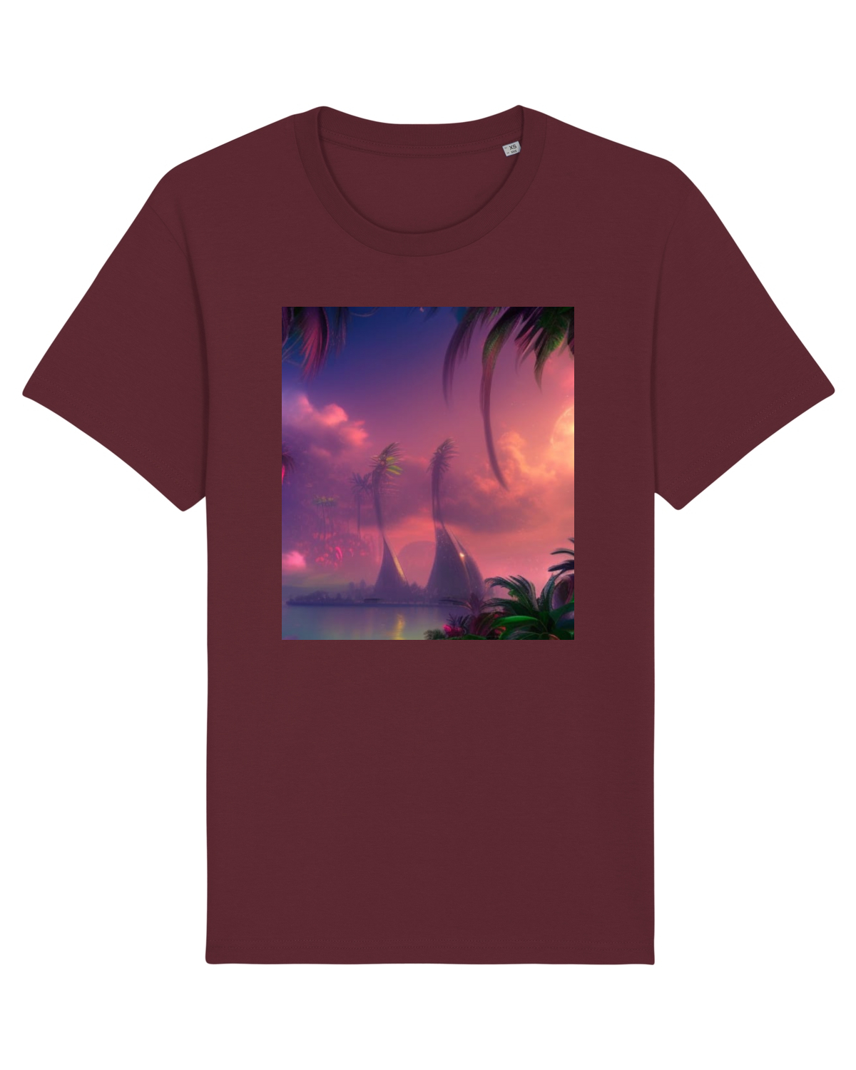 Tricou mânecă scurtă Unisex Rocker Burgundy