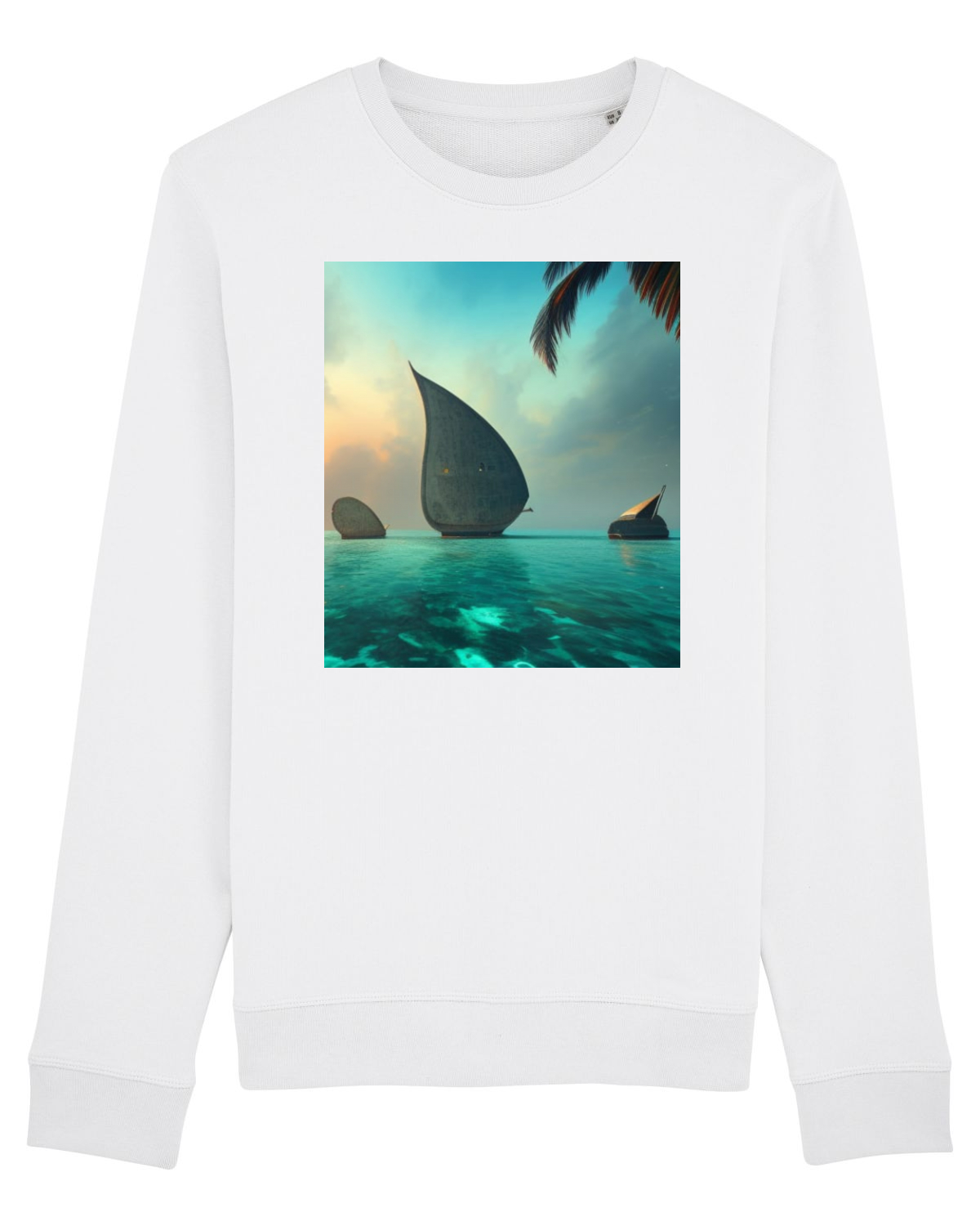 Bluză mânecă lungă Unisex Rise White