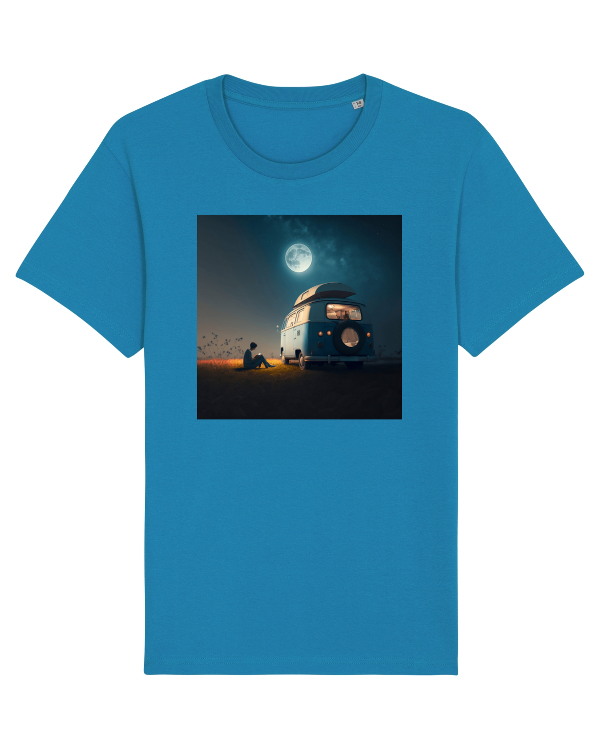 Tricou mânecă scurtă Unisex Rocker Azur