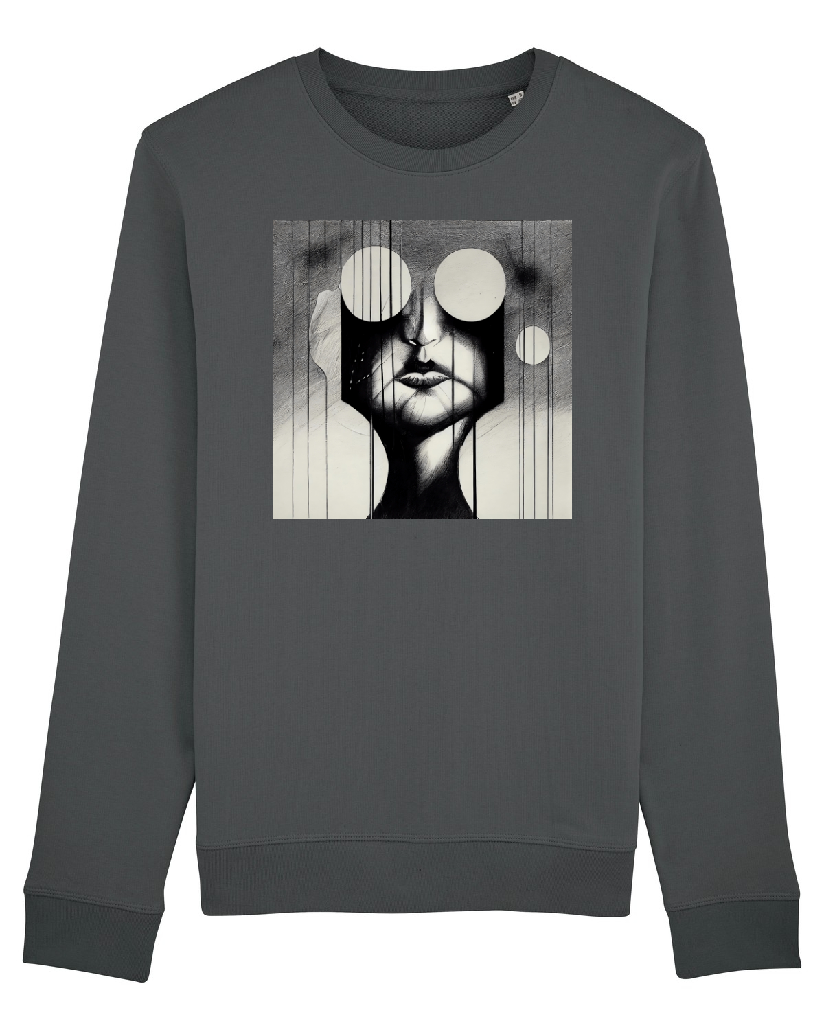 Bluză mânecă lungă Unisex Rise Anthracite