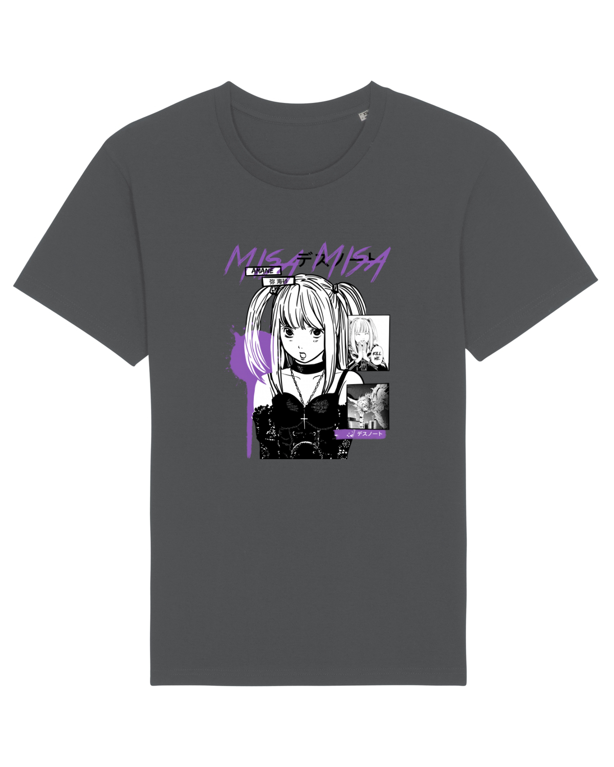 Tricou mânecă scurtă Unisex Rocker Anthracite