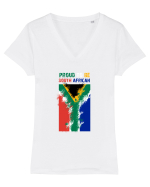 SOUTH AFRICAN Tricou mânecă scurtă guler V Damă Evoker