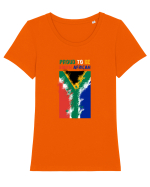 SOUTH AFRICAN Tricou mânecă scurtă guler larg fitted Damă Expresser