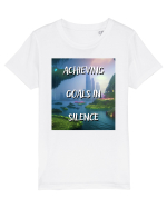 ACHIEVING GOALS IN SILENCE Tricou mânecă scurtă  Copii Mini Creator