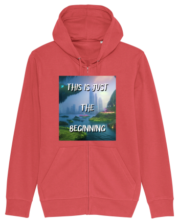 THIS IS JUST THE BEGINNING Carmine Red