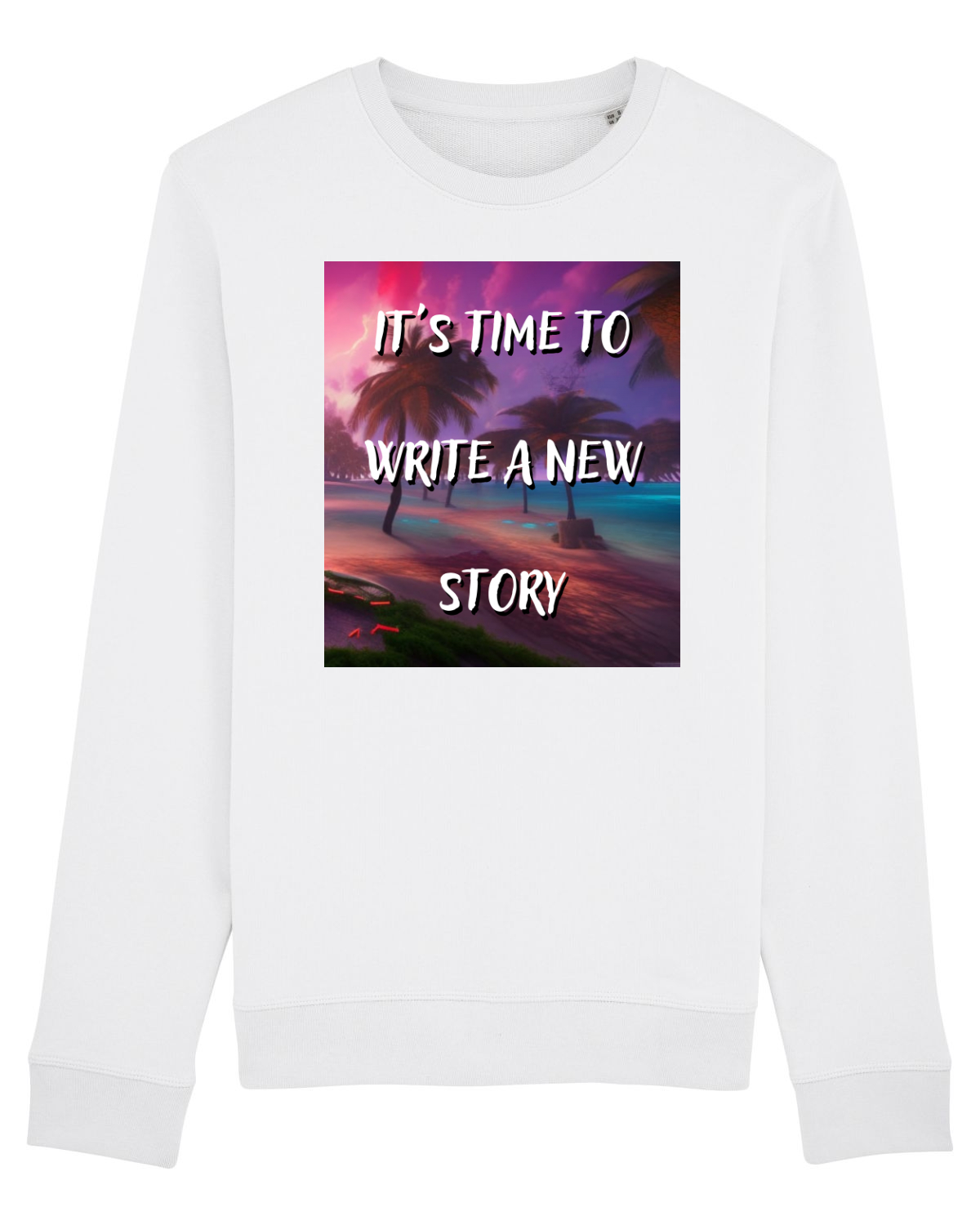 Bluză mânecă lungă Unisex Rise White