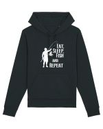 Eat sleep fish repeat Hanorac Unisex Drummer