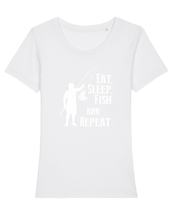 Eat sleep fish repeat White