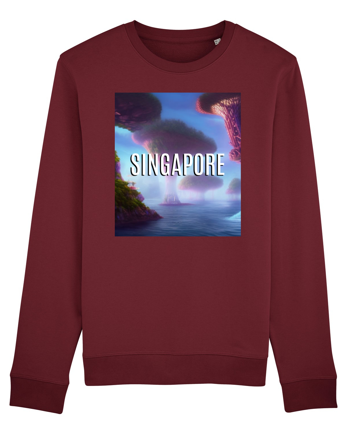 Bluză mânecă lungă Unisex Rise Burgundy