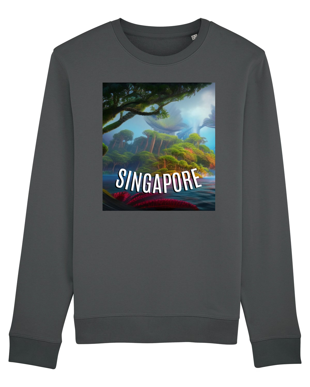 Bluză mânecă lungă Unisex Rise Anthracite