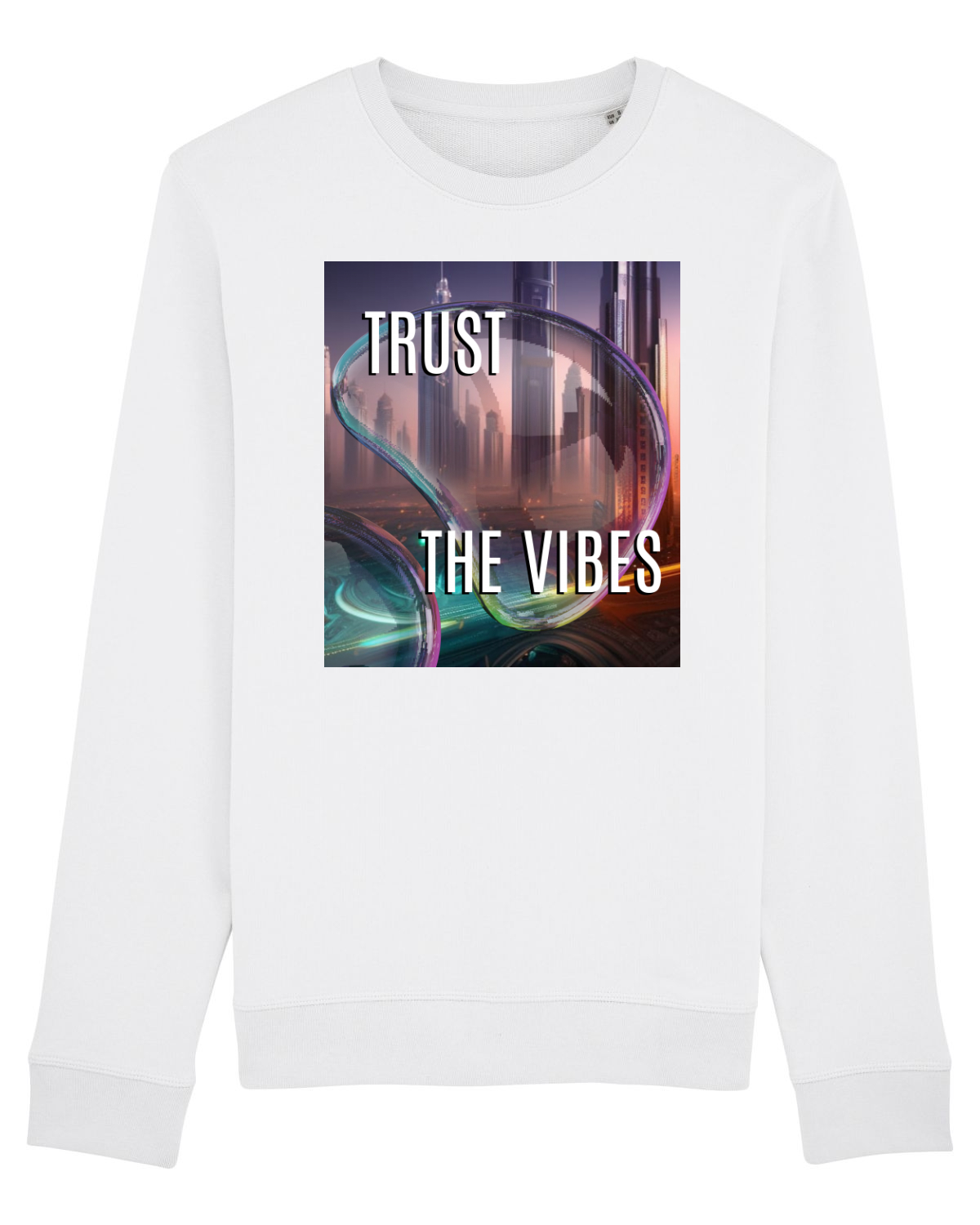 Bluză mânecă lungă Unisex Rise White